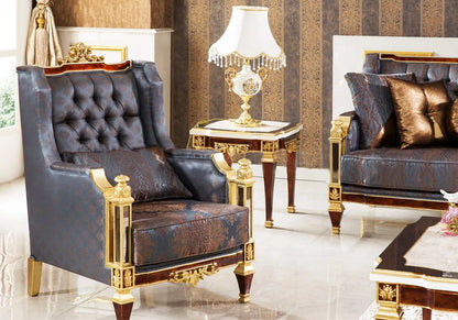 Classical Teakwood Handcrafted Ossetia Sofa Set