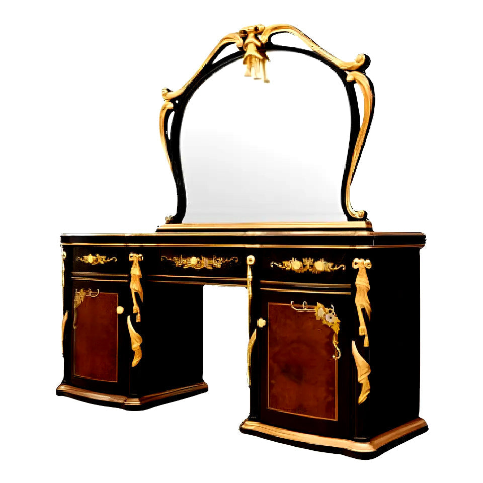 Luxury Modern French Style Carving Dressing Table