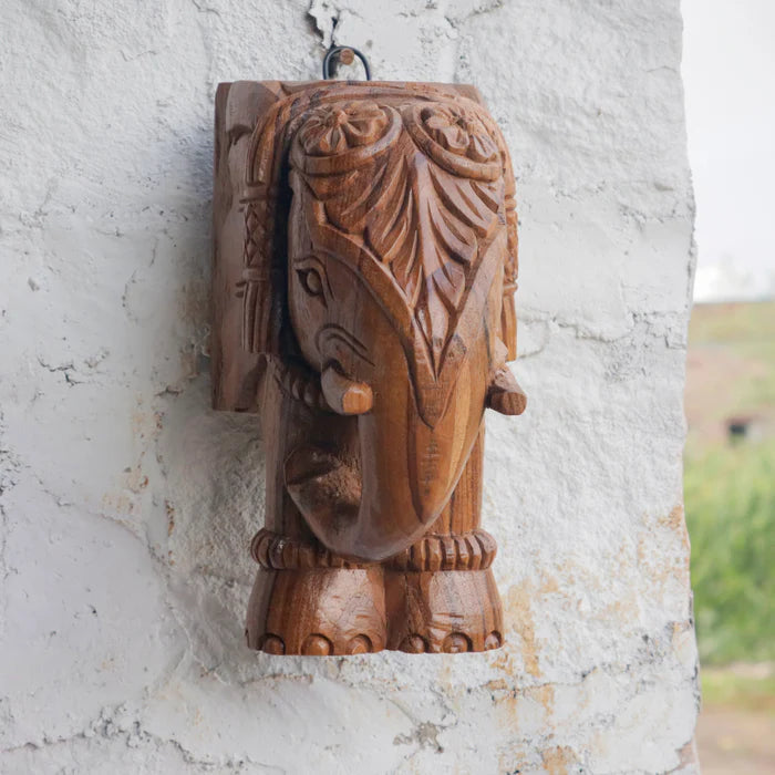 eautiful Elephant Head Handmade Wooden Door Bracket