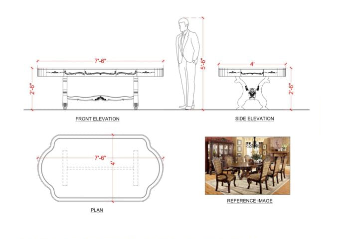 Antique Teak Wood Mumbai Dining Table Set