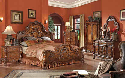 Riyadh Carved Antique Bed Set