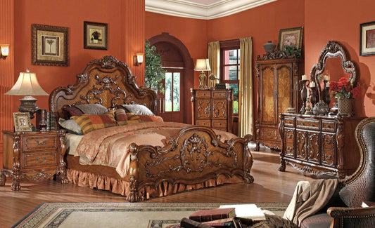 Riyadh Carved Antique Bed Set