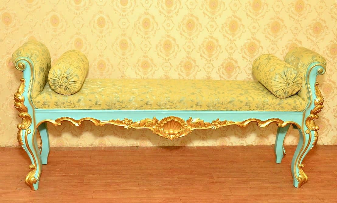 Victorian Classic Golden Antique Bed Set