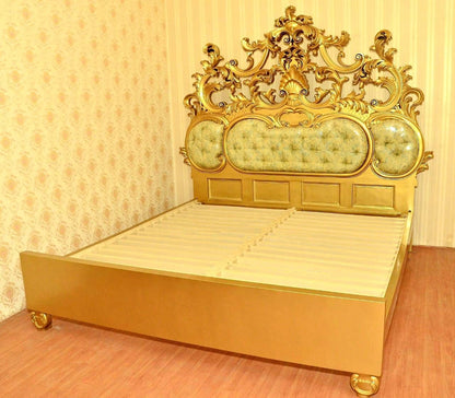 Victorian Classic Golden Antique Bed Set