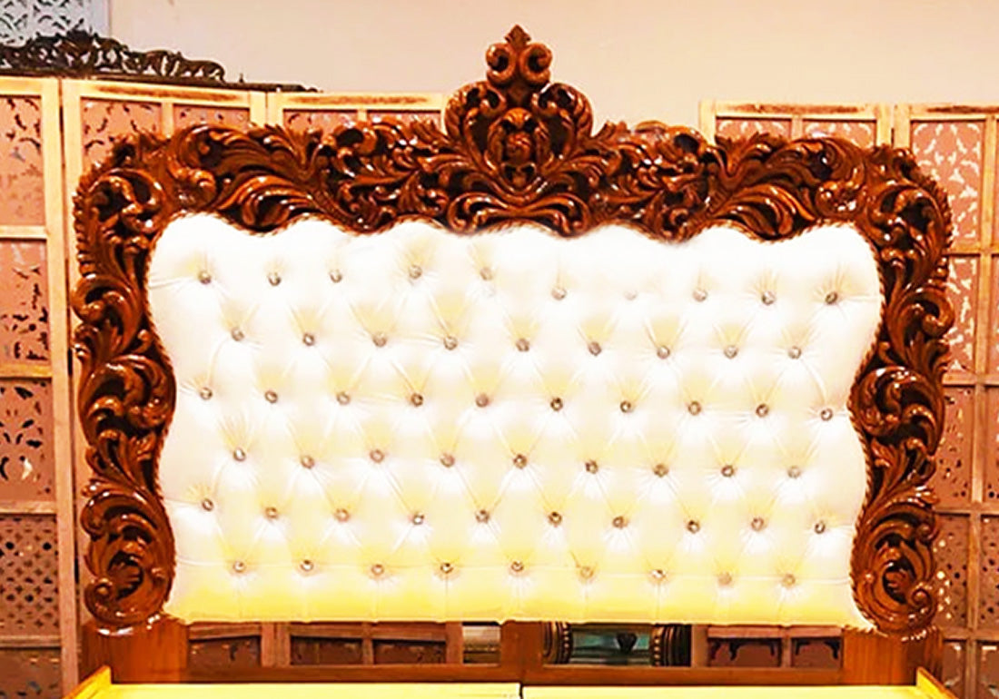 Elite Teak Wooden Hand Crafted Bed