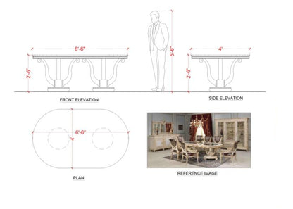 Classic Italian Dining Table Set