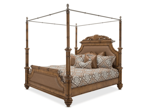 Classic Teak Wood Indore Four Poster Bed