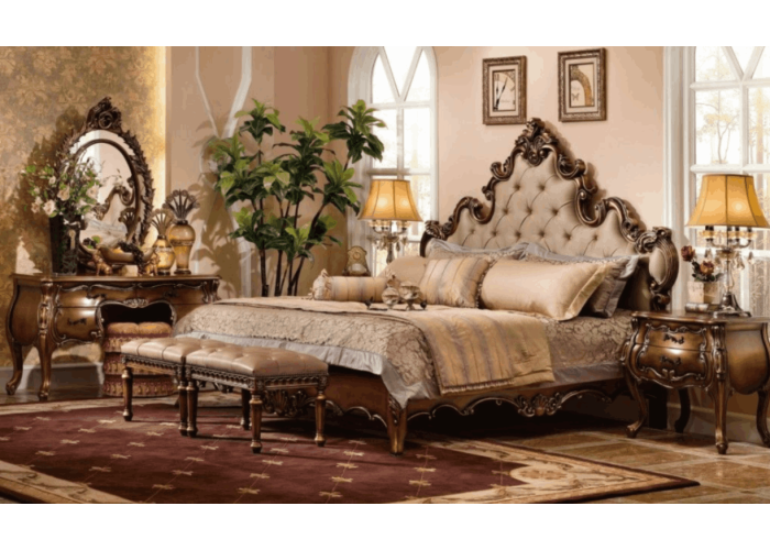 Colaba Colonial Carved Royal Bedroom Set