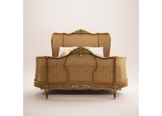 Juho Classic French Rattan Bed