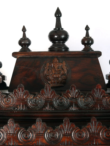 Large Wood Temple With Double Door