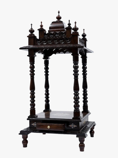 Designer Wooden Temple with Drawer