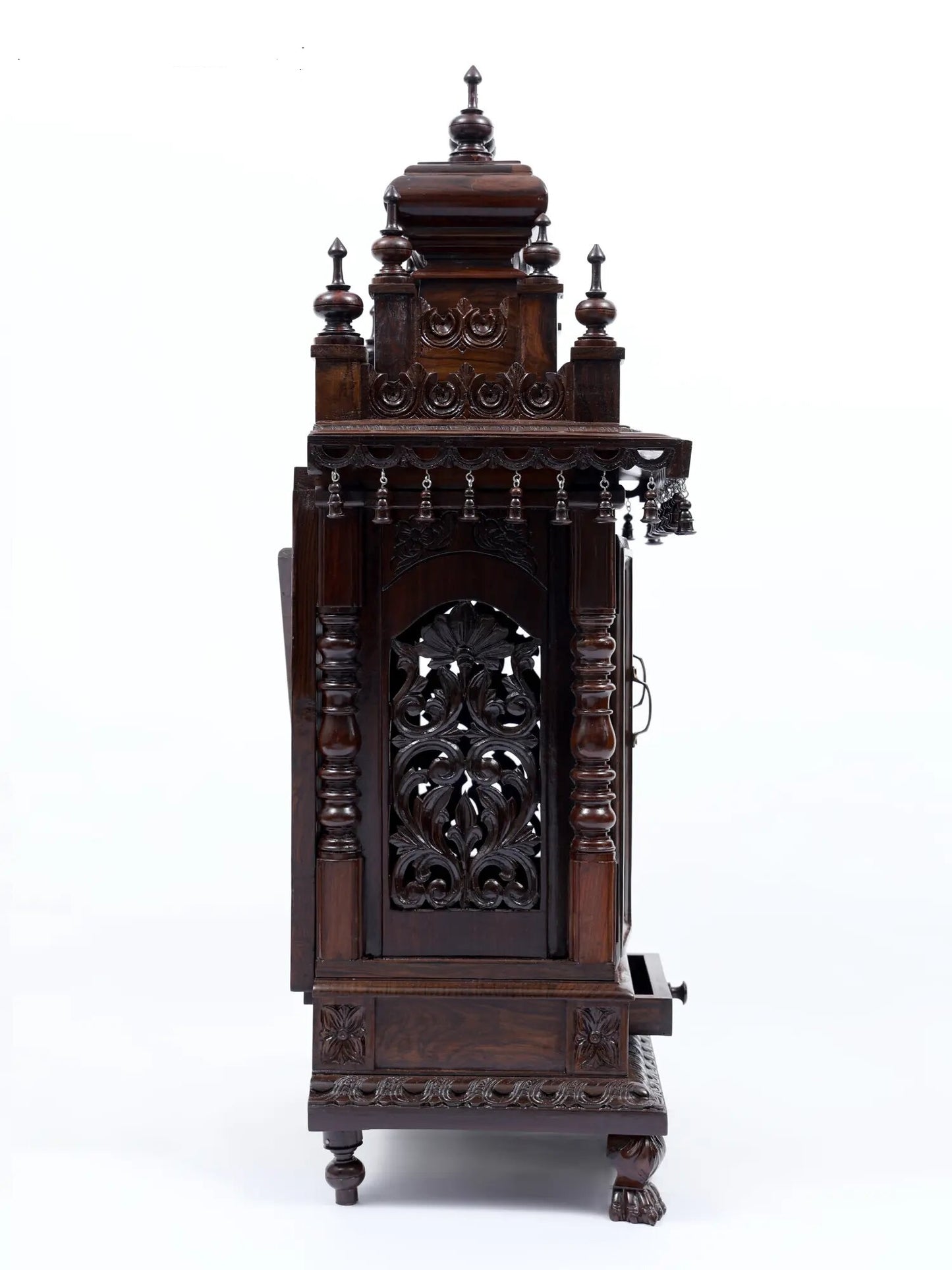 Designer Huge Temple in Wood with Lord Ganesha Inlay