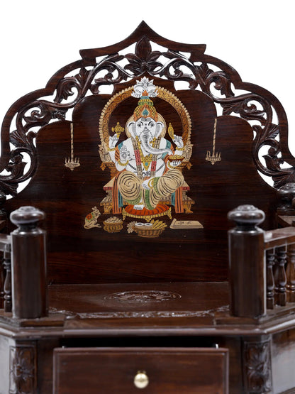 Designer Mandasana/Temple with Lord Ganesha Inlay