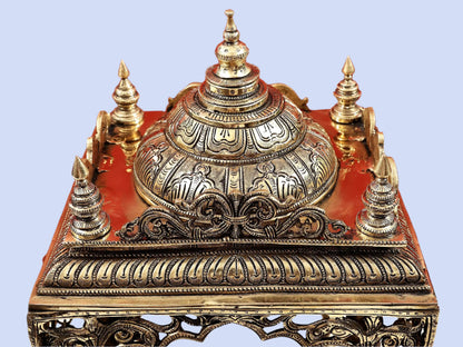 Brass Temple with Bells and Ghungroo | Handmade