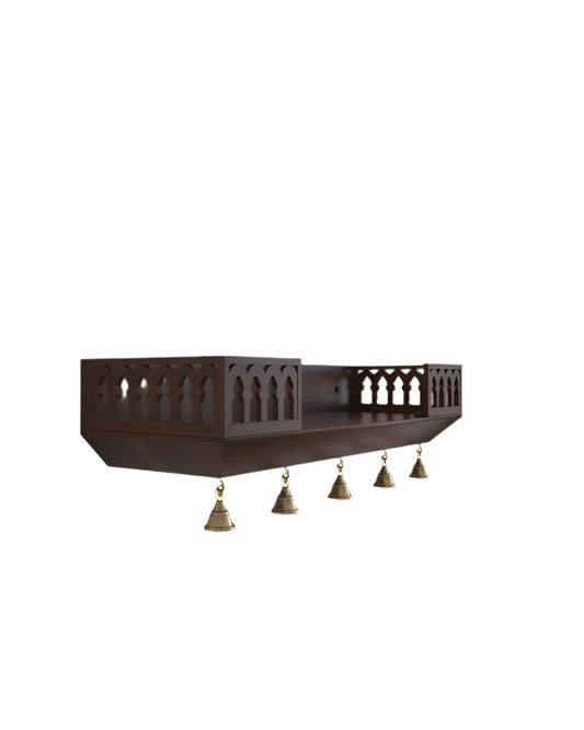 Wooden puja mandir for home in premium