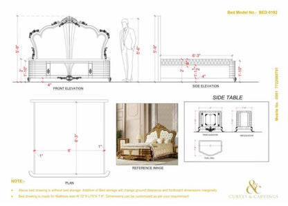 Italian  Classic Hyderabad  Bedroom Set