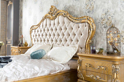 Kochi Antique Golden Bedroom Set