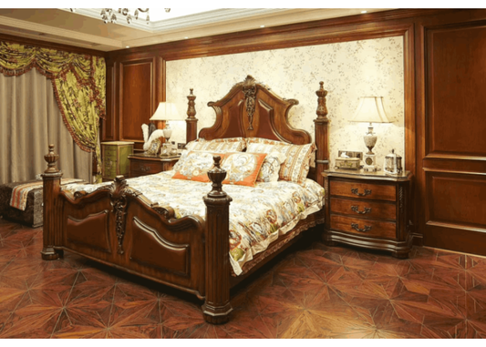 Kochi Classic Teak Wood Antique Bed