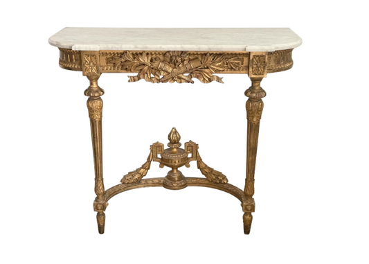 Gold Patinated French Console Table Con04