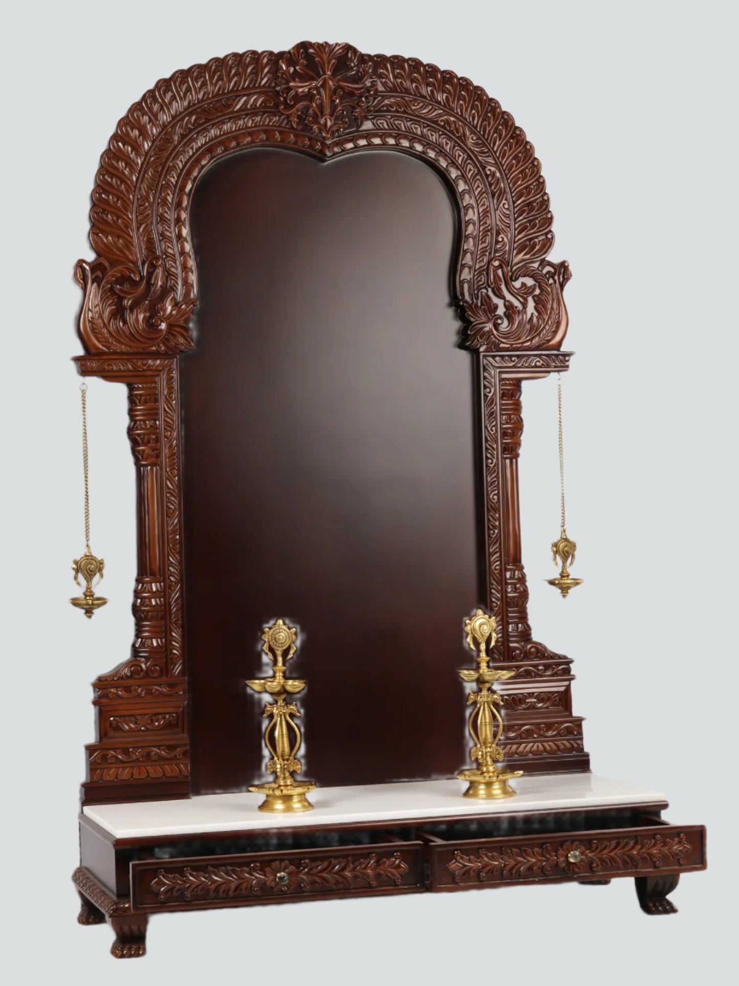 Super Large Thiruvachi Wooden Frame For Hindu Idols | Made In India | Wood and Marble